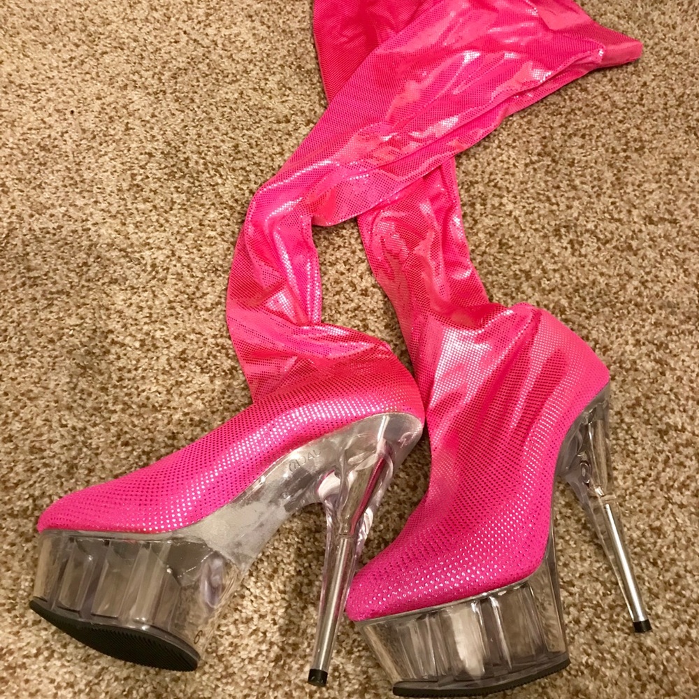 Lucious Thigh High Platform High Heel Boots